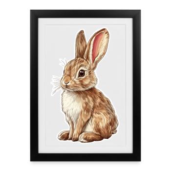 Hare - Framed poster (27 × 37 cm) - black - Front