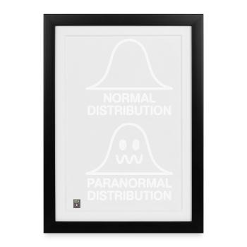 Math Statistics Normal Paranormal Distribution - Framed poster (27 × 37 cm) - black - Front