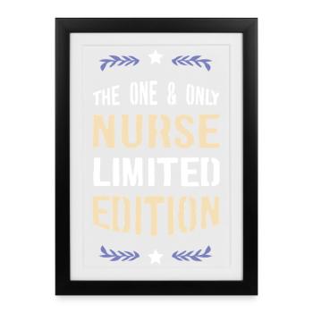 Krankenschwester Limitierte Edition - Gerahmtes Poster (27 × 37 cm) - Schwarz - Vorne