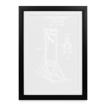 Industrial Guillotine Patent Blueprint - Framed poster (27 × 37 cm) - black - Front