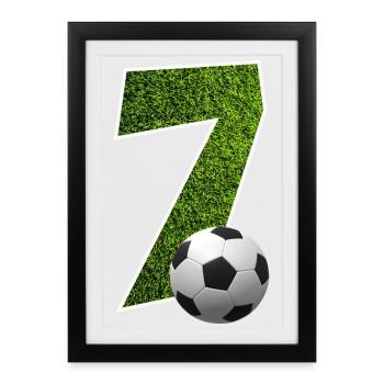 NO. 7 NUMBER 7 FOOTBALL 7TH BIRTHDAY - Framed poster (27 × 37 cm) - black - Front