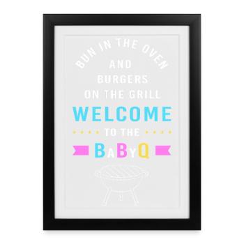 Sexe Révélation Nouvel An - Affiche encadrée (27 × 37 cm) - noir - Devant