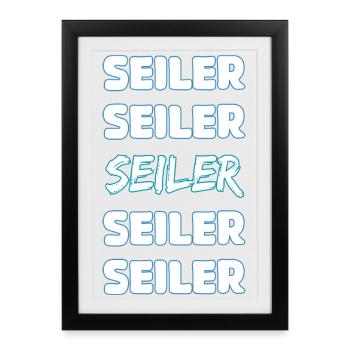 Métier de cordier - Affiche encadrée (27 × 37 cm) - noir - Devant