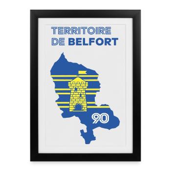 Territory of Belfort 90 - Framed poster (27 × 37 cm) - black - Front