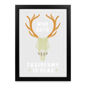 taxidermie - Affiche encadrée (27 × 37 cm) - noir - Devant