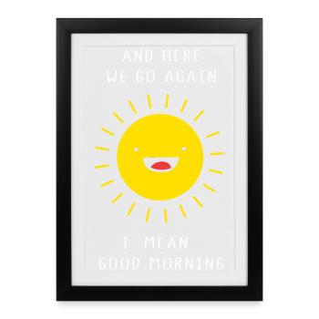 Late risers Monday morning morning grouches - Framed poster (27 × 37 cm) - black - Front