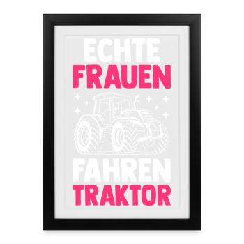 Tractor Farmer Farmer Tractor Driver Tractor - Framed poster (27 × 37 cm) - black - Front