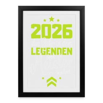 Master Exam 2026 Legends Make Their Master - Framed poster (27 × 37 cm) - black - Front