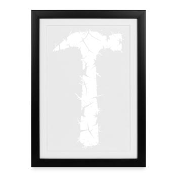 Hammer Tool Artisan Grunge Vector - Framed poster (27 × 37 cm) - black - Front
