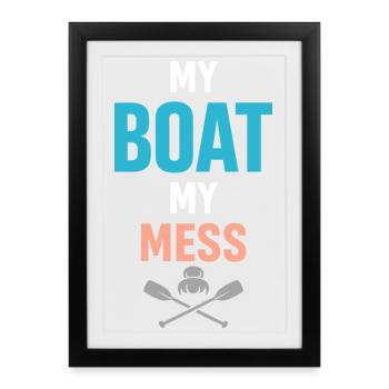 Les poils de mer s’en fichent - Affiche encadrée (27 × 37 cm) - noir - Devant