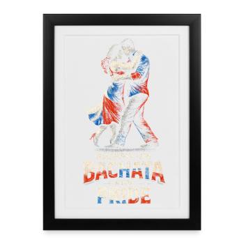 Dominicaine élevée dans la bachata et la fierté - Affiche encadrée (27 × 37 cm) - noir - Devant