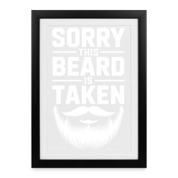 Taken Beard: Bold Typography with Beard - Framed poster (27 × 37 cm) - black - Front