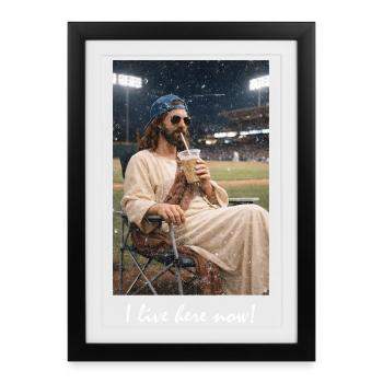 Heavenly Brew at the Ballpark - Framed poster (27 × 37 cm) - black - Front