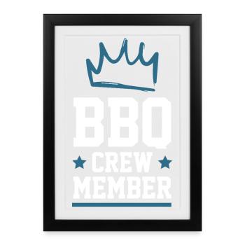 Bbq Crew - Framed poster (27 × 37 cm) - black - Front