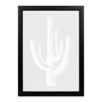 Desert Brush Cactus - Framed poster (27 × 37 cm) - black - Front