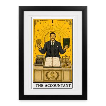 Accountant | Finance Profession Tarot - Framed poster (27 × 37 cm) - black - Front