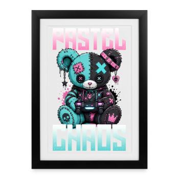 Pastel Goth Soft Goth Gaming Gamer - Affiche encadrée (27 × 37 cm) - noir - Devant