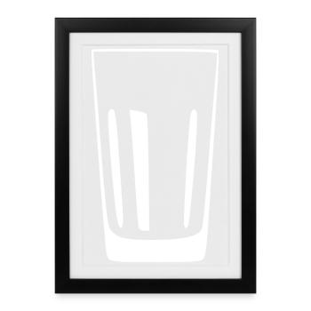 Long Drinks Glass Gastronomy Gift - Framed poster (27 × 37 cm) - black - Front
