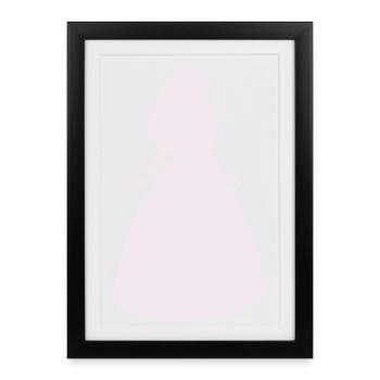 Princess silhouette in lilac - Framed poster (27 × 37 cm) - black - Front