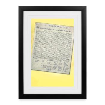 Parchemin en papier de la liberté - Affiche encadrée (27 × 37 cm) - noir - Devant