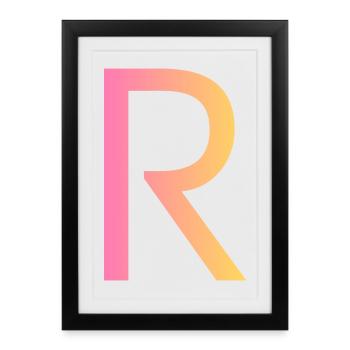 r - Framed poster (27 × 37 cm) - black - Front