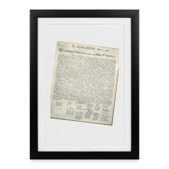 Declaration of Independence Parchment Design - Framed poster (27 × 37 cm) - black - Front
