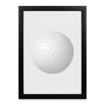 Véritable balle de golf - Affiche encadrée (27 × 37 cm) - noir - Devant