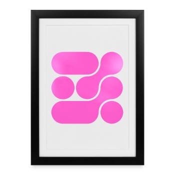 OCHOOO - Hard PInk - Affiche encadrée (27 × 37 cm) - noir - Devant