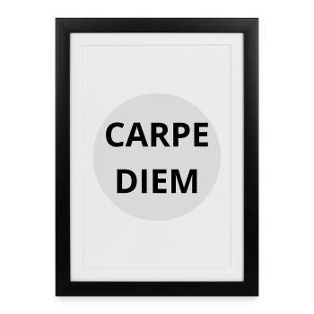 Carpe Diem - Affiche encadrée (27 × 37 cm) - noir - Devant