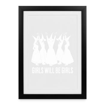 Halloween Tee for Women Funny - Gerahmtes Poster (27 × 37 cm) - Schwarz - Vorne