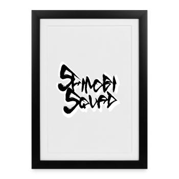 5hinobi 5quad logo - Framed poster (27 × 37 cm) - black - Front