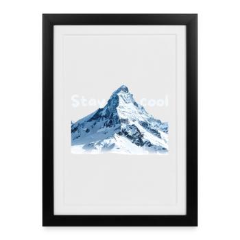 Mountain Scenery Stay Cool - Framed poster (27 × 37 cm) - black - Front
