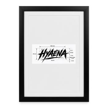 Hyena Aggressive Lettering - Framed poster (27 × 37 cm) - black - Front