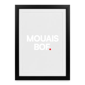 YES WELL. – Minimalist humor reaction - Framed poster (27 × 37 cm) - black - Front