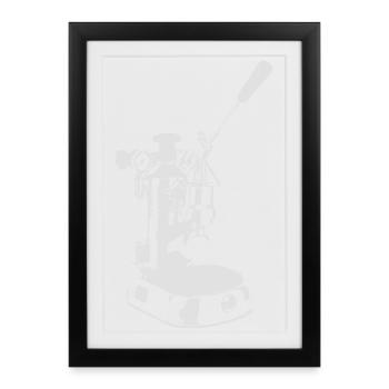 Machine solo - White - Framed poster (27 × 37 cm) - black - Front