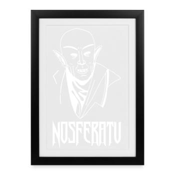 Nosferatu le vampire (blanc) - Affiche encadrée (27 × 37 cm) - noir - Devant