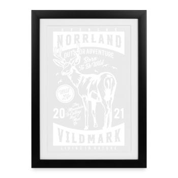 Norrland Vildmark 2021 - Affiche encadrée (27 × 37 cm) - noir - Devant