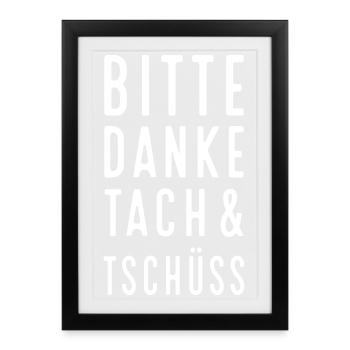 Lustige Sprüche - Gerahmtes Poster (27 × 37 cm) - Schwarz - Vorne