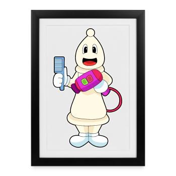 Chess Piece Bishop Chess - Framed poster (27 × 37 cm) - black - Front