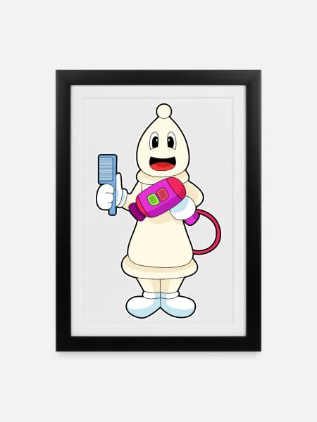 Schachfigur Läufer Schach - Gerahmtes Poster (27 × 37 cm) - Schwarz