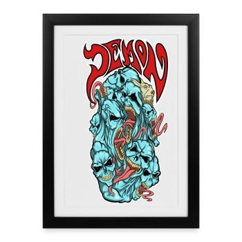 Demons - Framed poster (27 × 37 cm) - black - Front