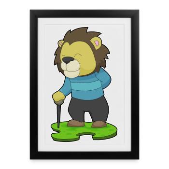 Bâton de marche Leo Pensioner - Affiche encadrée (27 × 37 cm) - noir - Devant