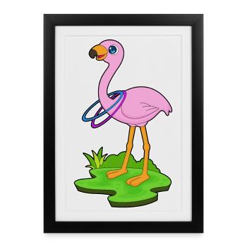 Gymnastique d’entraînement Flamingo Fitness Hoop - Affiche encadrée (27 × 37 cm) - noir - Devant