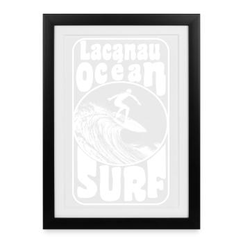 LACANAU - Affiche encadrée (27 × 37 cm) - noir - Devant