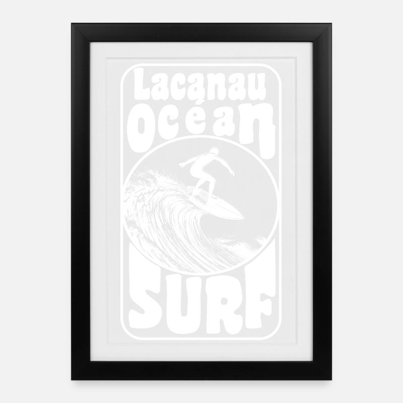 LACANAU - Affiche encadrée (27 × 37 cm) - noir