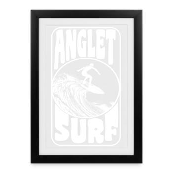 ANGLET - Affiche encadrée (27 × 37 cm) - noir - Devant
