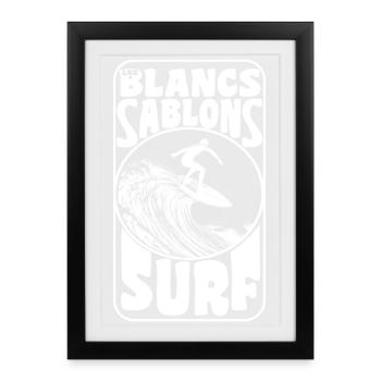 Les blancs sablons - Affiche encadrée (27 × 37 cm) - noir - Devant