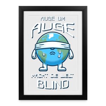 An eye for an eye - Framed poster (27 × 37 cm) - black - Front
