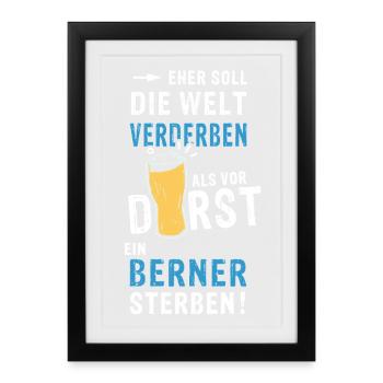 Rather, the world should perish - Framed poster (27 × 37 cm) - black - Front