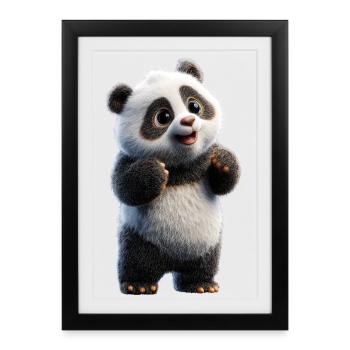 Panda Bear Giant Pandas Giant Panda Cute Panda Bear - Framed poster (27 × 37 cm) - black - Front